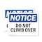 Signmission Do Not Climb Over, 7 in W x Rectangle, Vinyl Decal OS-2PACK-NS-D-57-L-11111 - alternate 1